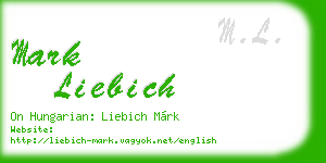 mark liebich business card